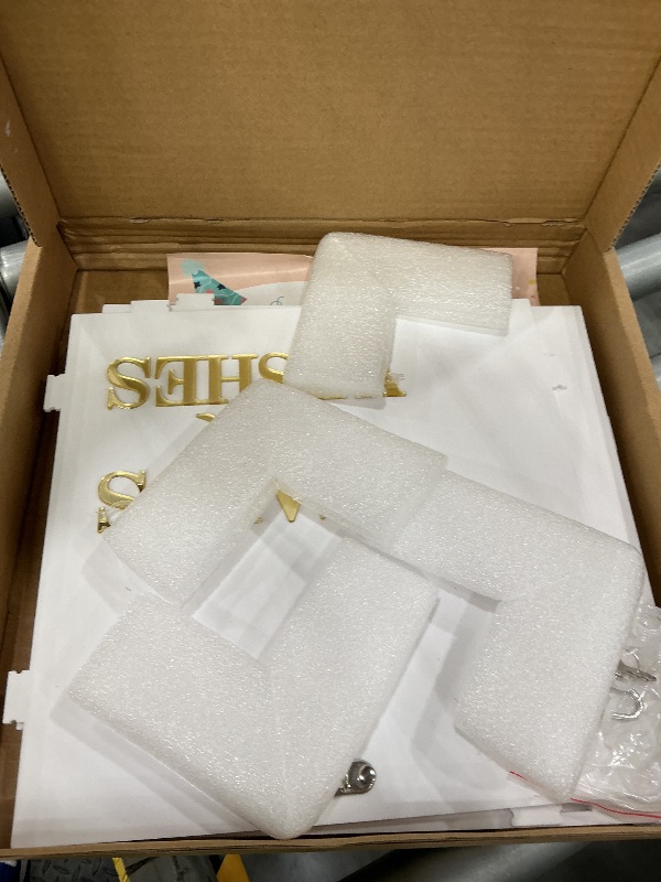 Photo 1 of AerWo White Acrylic Wedding Card Box with Lock