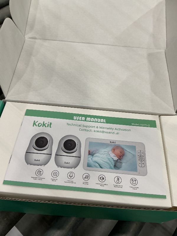 Photo 1 of Kokit Baby Monitor with Camera and Audio - 7" Split Screen, 1080P HD