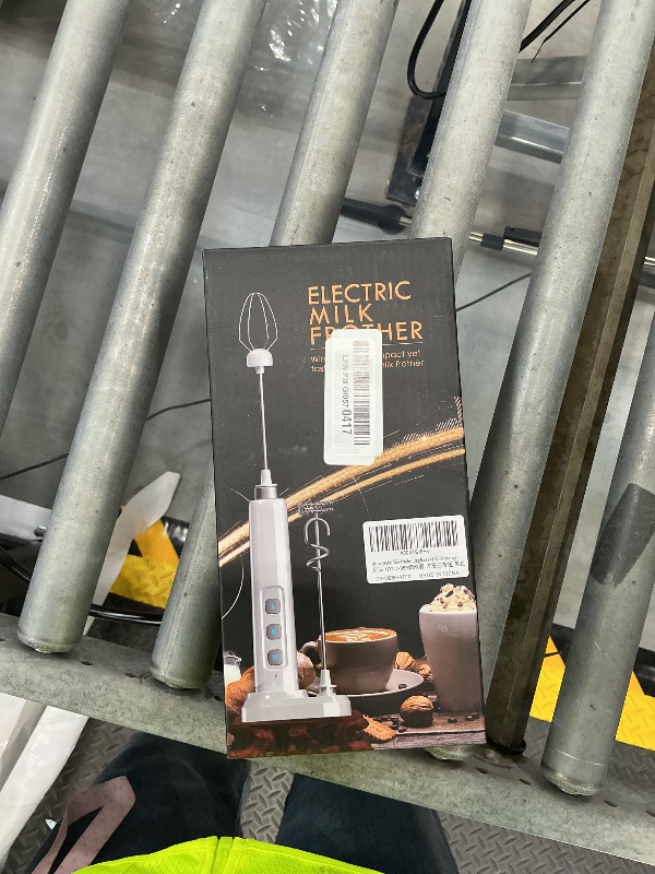 Photo 1 of Rechargeable Milk Frother Handheld with 3 Detachable Stainless Whisks, 3 Speed Adjustable Drink Mixer, Mini Frother Wand for Coffee, Matcha, Protein Shakes, with Charging Base and Whisk Storage