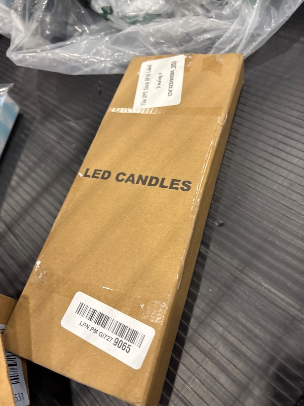 Photo 1 of GenSwin Flameless Taper Candles, Ivory, 3-Pack