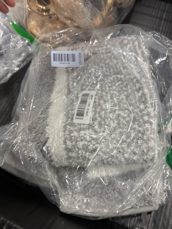 Photo 1 of OLANLY Small Bathroom Rugs 24x16, Soft Absorbent Microfiber Bath Rugs, Grey