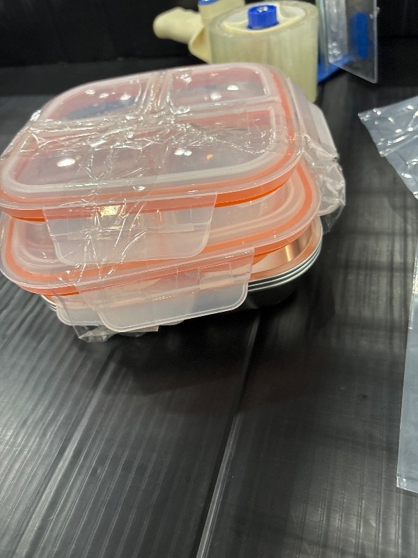 Photo 1 of KTKUDY 3-Pack Stainless Steel Bento Boxes, 20 oz