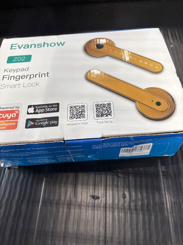 Photo 1 of Evanshow Smart Door Lock with Knob, Keyless Entry, Gold