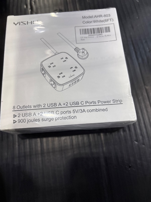 Photo 1 of YISHU Surge Protector Power Strip with 8 Outlets & 4 USB Ports, 6 Ft