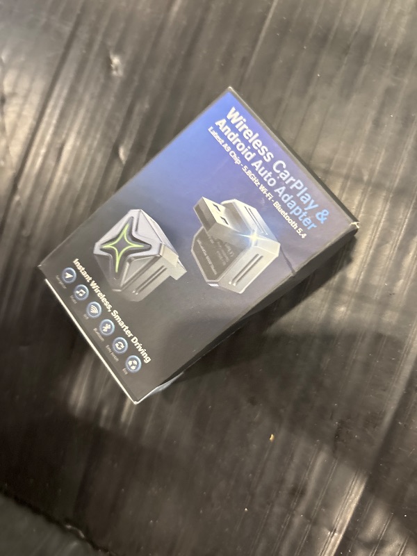 Photo 1 of Elrina 2026 New-Gen Wireless CarPlay Adapter with Button Control, 5s Fast Auto-Reconnect Ultra Mini Wired to Wireless Plug & Play Adapter for iPhone & Android Auto, Stable 5.8GHz WiFi, Bluetooth 5.4