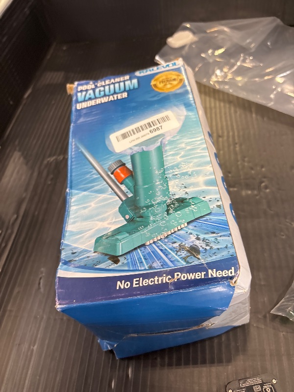 Photo 1 of KALEVOL Manual Pool Vacuum, Light Green, 3 Brushes