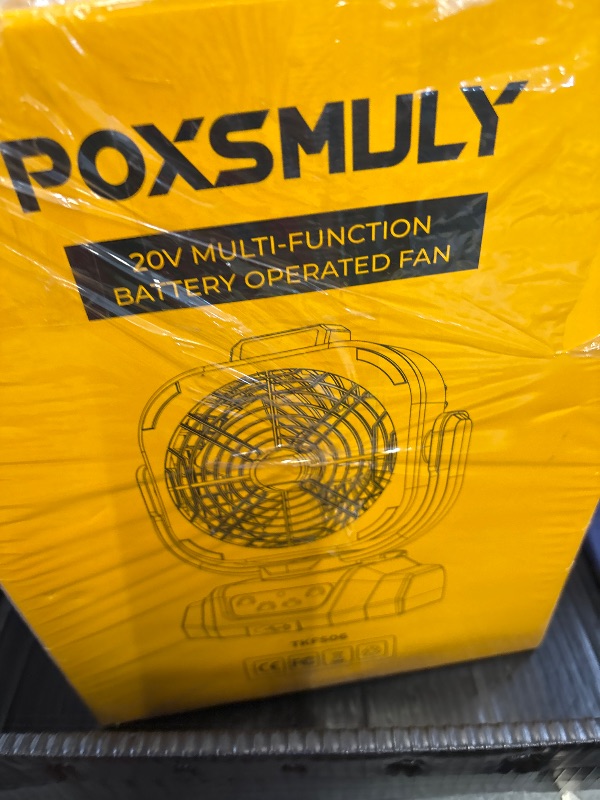 Photo 1 of Poxsmuly Battery Operated Fan with USB & LED Light