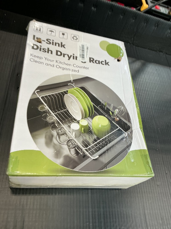 Photo 1 of MAJALiS Expandable Dish Drying Rack Over Sink with Extra Drying Mat