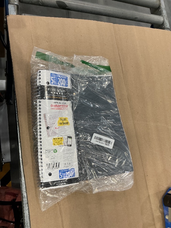 Photo 1 of Five Star Spiral Notebook, 5 Subject, College Ruled, 200 Sheets, Black