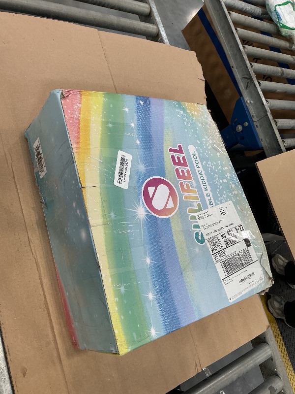 Photo 1 of SULIFEEL Inflatable Rainbow Kiddie Pool with Slide