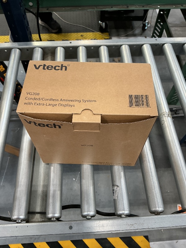 View 2 of VTECH VG208 DECT 6.0 Corded/Cordless Phone for Home with Answering Machine, Call Blocking, Caller ID, Large Backlit Display, Duplex Speakerphone, Intercom, Line-Power, Expandable to 5HS (Silver/Black)