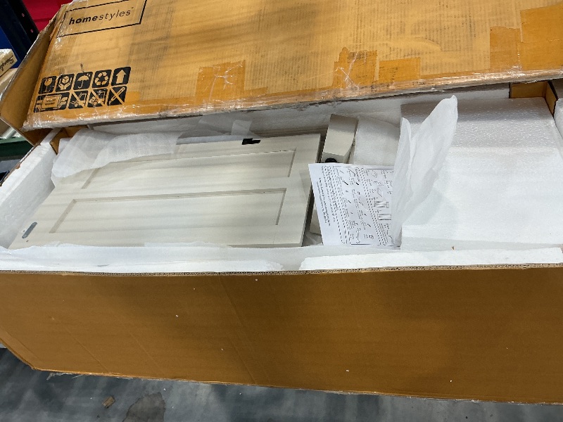 View 3 of homestyles Server sideboards-buffets-credenzas, Hutch, Off White 3 BOX SET FACTORY SEALED