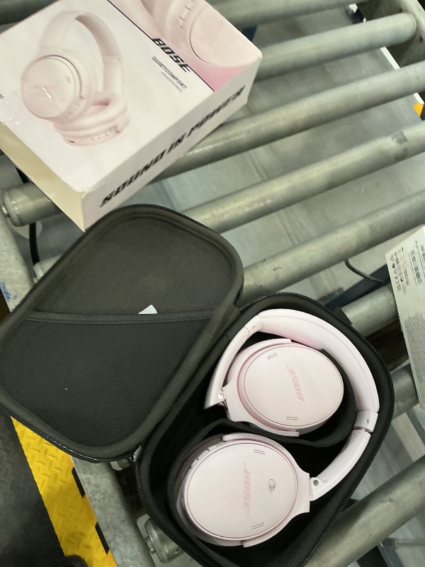 View 2 of Bose QuietComfort Headphones - Wireless Bluetooth Headphones, Active Over Ear Noise Cancelling and Mic, USB-C Charging, Deep Bass, Up to 24 Hours of Playtime, Petal Pink - Limited Edition Color