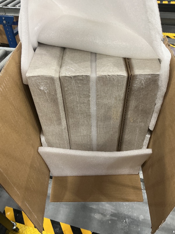 View 2 of 4 Pack Acoustic Fiberglass Panel 23.6" x 11.8" Sound Absorbing, Light Camel