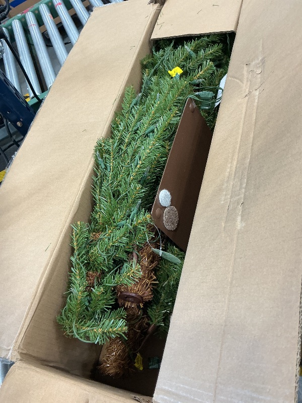 Photo 1 of National Tree Company 6ft Pre-Lit Hickory Cedar Artificial Christmas Tree