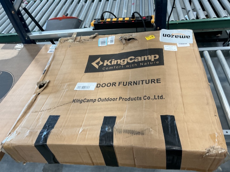 Photo 1 of KingCamp Oversized Padded Lounge Chair 440lbs Tanning Chair, Blue
