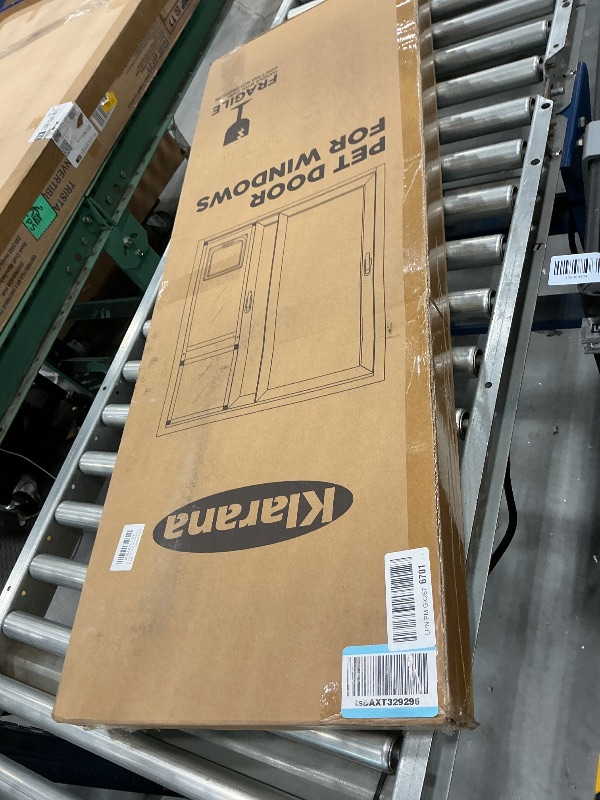 Photo 1 of Klarana Vertical Cat Door for Window, 41"-62" Adjustable Height, 4 Locking Modes