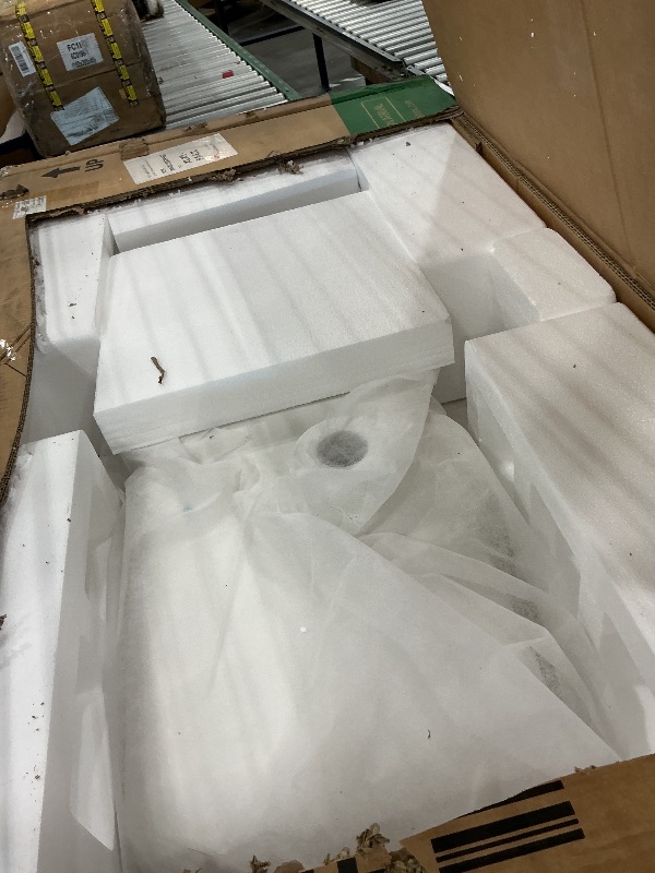 View 3 of 42 x 22 White Vanity Top with Sink Solid Surface Bathroom Vanity Top with Left Offset Sink Integrated Basin Backsplash Overflow in Glossy Pure White, Cabinet Not Included