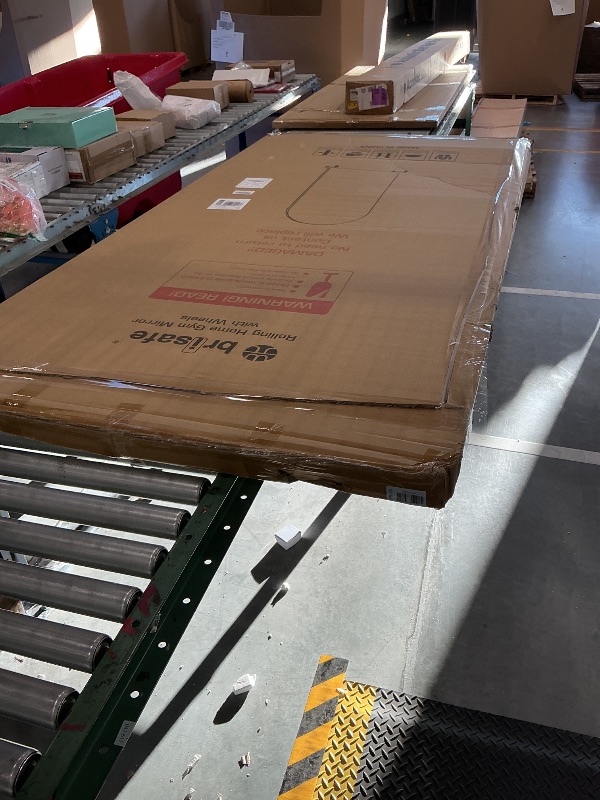 Photo 1 of Brisafe Arched Full Length Standing Mirror with Wheels, 80x40"