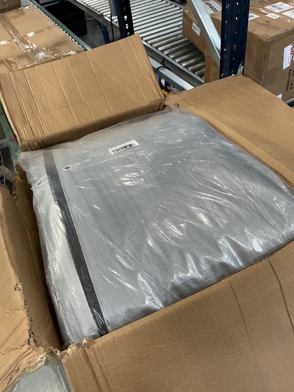 Photo 1 of TARPAL 60x60 Ft Heavy Duty Tarp - Silver/Black