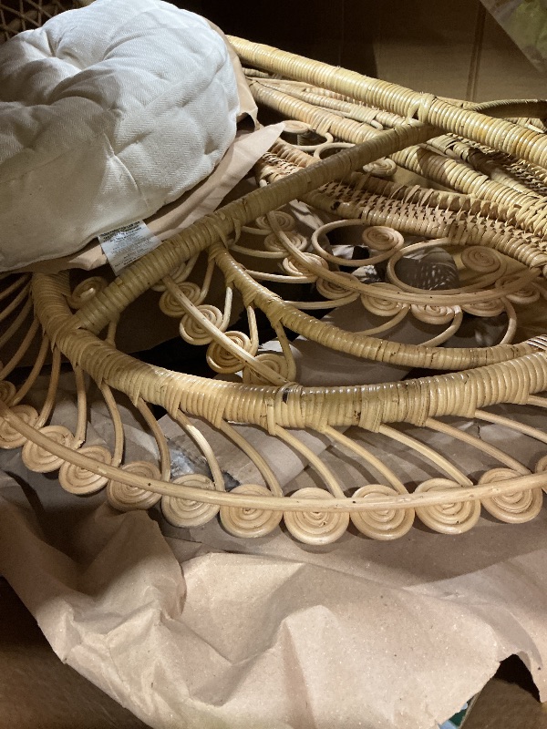 Photo 1 of Bali & Pari Fedra Rattan Peacock Accent Chair