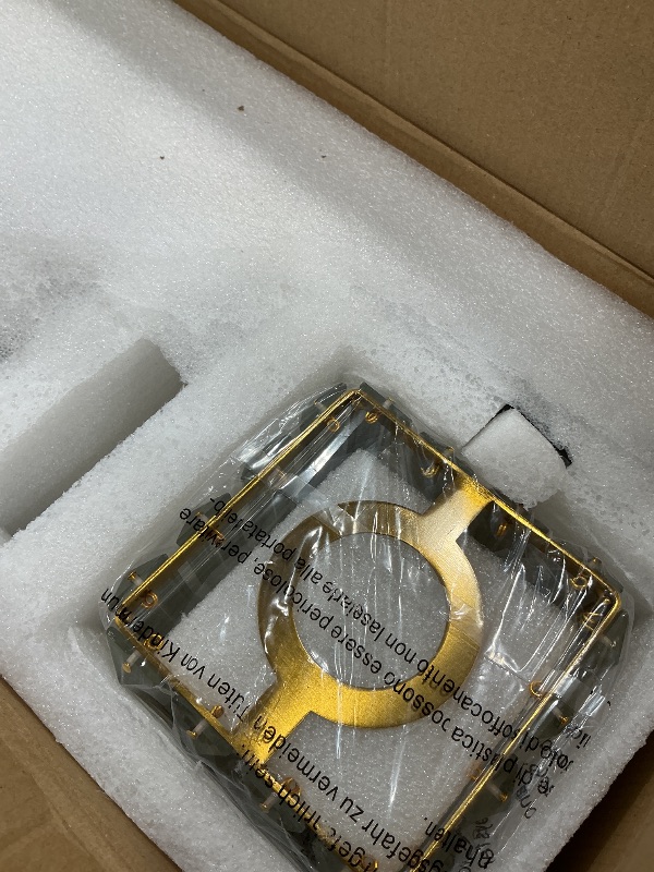 Photo 1 of FDPBY Modern Crystal Vanity Light - 5-Light Black & Gold