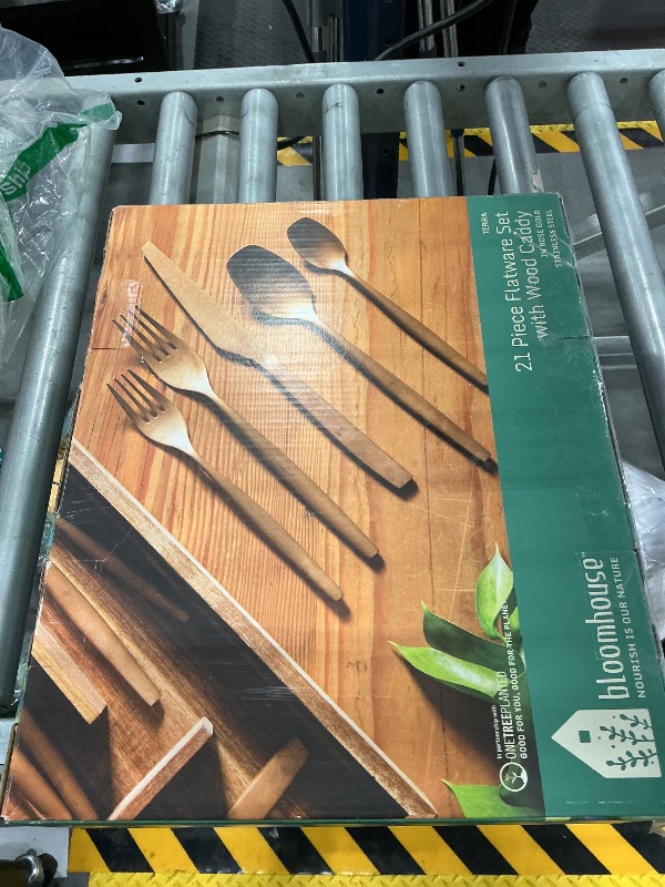 Photo 1 of Bloomhouse 20-Piece Stonewash Flatware Set