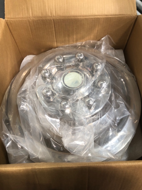 View 3 of 16 Wheel Simulators (2Pcs Front),8 Lug Polished Stainless Steel RV Hubcaps,Snap On Wheel Cover Compatible with1974-2000 GMC 3500, 1974-1998 Ford F350, 2008-2026 E350/E450 DRW, 1974-1999 Dodge Ram 3500