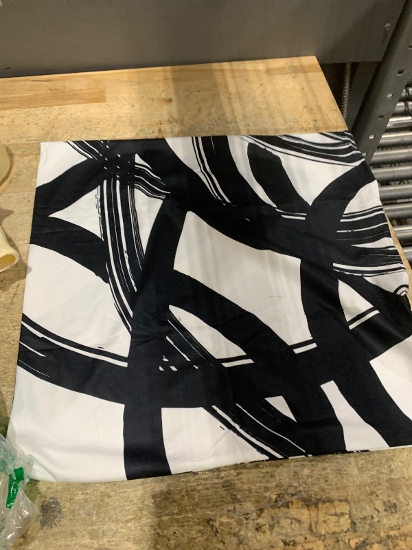 View 1 of 2 black & white pillow cases