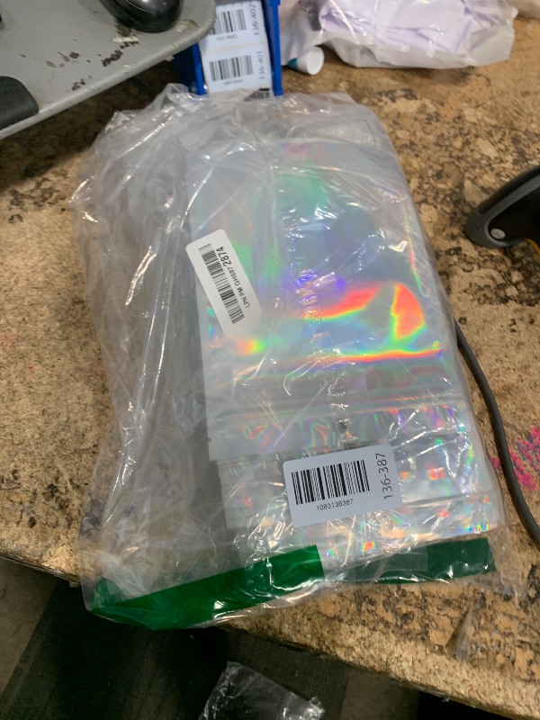 View 2 of 100 Pack Resealable Holographic Bags for Small Business (5.5 X 7.9 inches)