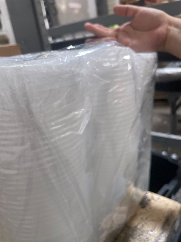 View 2 of 150 Pcs Clear Deli Container Lids, Plastic Lids Fits 8/16/32 oz Containers