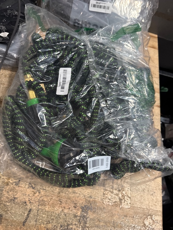 View 2 of 100 ft Expandable Garden Hose - Heavy Duty Expanding Water Hoses with 10 Spray Nozzle - Retractable,Flexible,Never Kink & Tangle Car Washing Pipe for Yard, Outdoor garden hoses