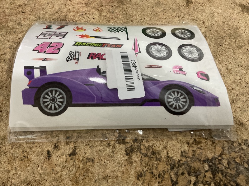 View 2 of 24 Sheets Make Your Own Race Car Stickers for Kids