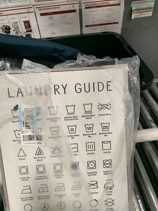 View 2 of 'Minimal Laundry Guide Chart'| Framed Giclee Art
