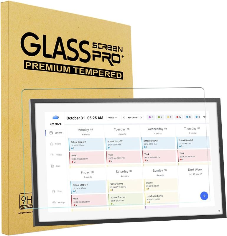View 1 of -Tensodo Tempered Glass Screen Protector for Skylight Calendar 15 inch