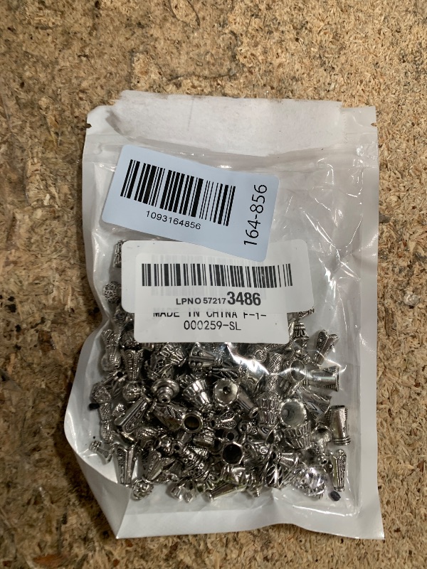 View 2 of 100 Gram (About 130-190pcs) Antique Silver Cone Bead Caps Flower End Caps Tassel End Cap for Jewelry Making Crafts DIY