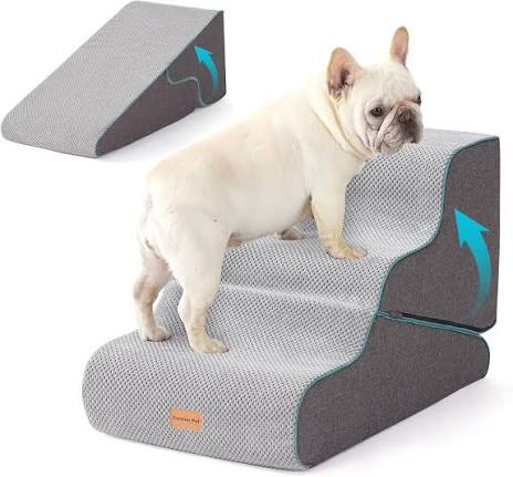 View 1 of                       Gardner Pet Dog Stairs for Small Dogs 16.5" H, 2 in 1 Transformable 3-Step Pet Stairs and ramp, Dog Steps for Couch (13-20 in) with Durable Non-Slip Waterproof Cover and CertiPUR-US Certified Foam