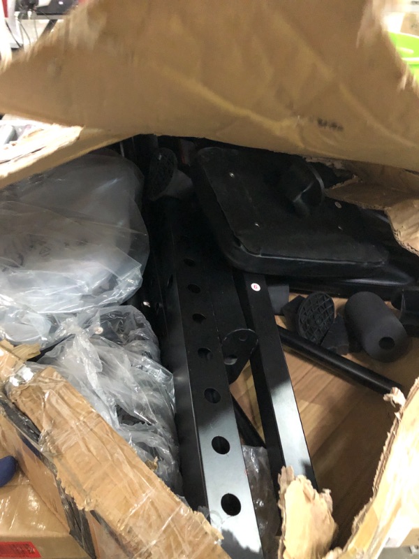 View 2 of **MISSING HARDWARE** OLIXIS Adjustable Weight Bench Set with Rack