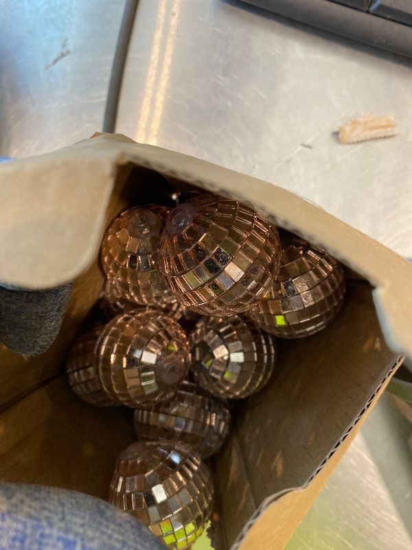 View 3 of **View Clerk Notes**BBTO Rose Gold LED Disco Ball String Lights, 1.57 Inch