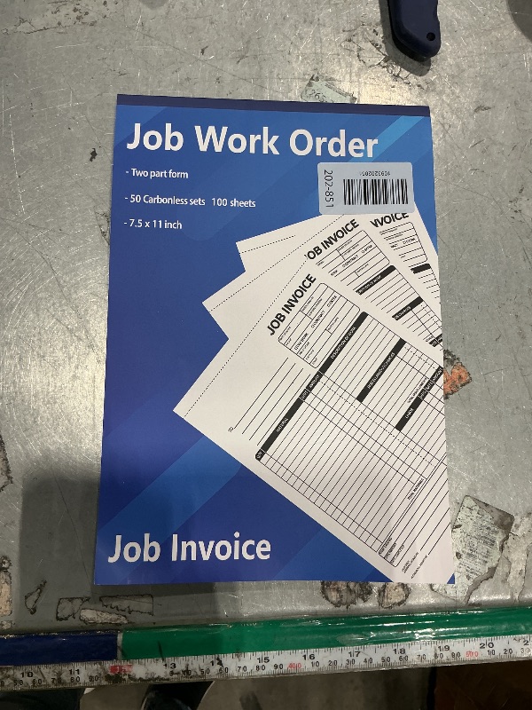 View 2 of 1 Pack Job Invoice Forms, Work Order Forms,5-9/16''x 8-7/16