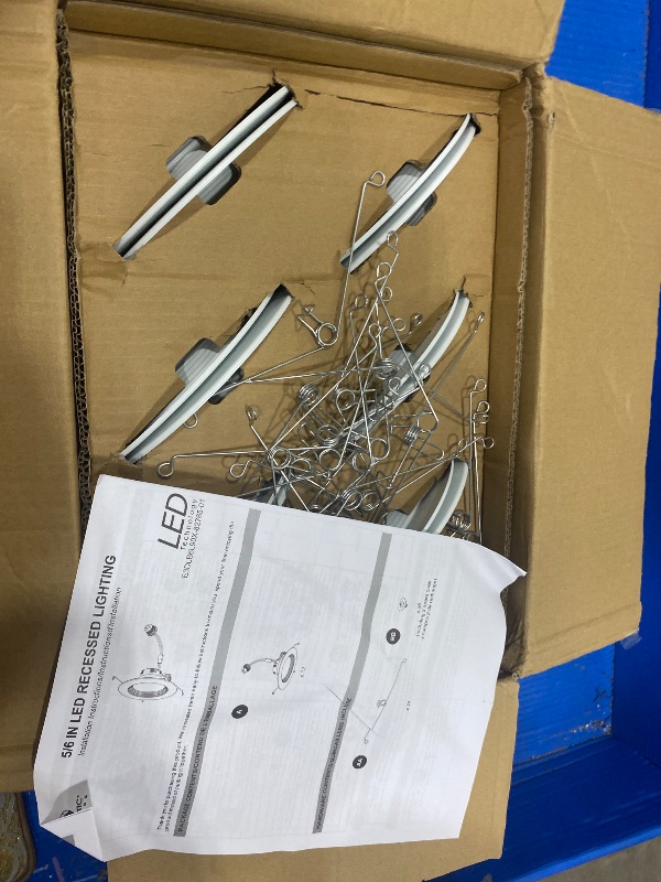 View 3 of 12 Pack 5/6 Inch 5CCT LED Recessed Lighting Retrofit, 2700K/3000K/4000K/5000K/6500K Selectable, Dimmable Can Lights with Baffle Trim, 12W=150W, High Brightness 1000LM, IC& Wet Rated, ETL&FCC Certified