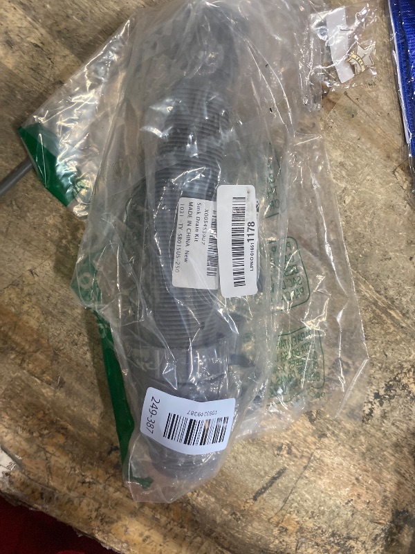 View 2 of 1-1/2" Flexible P-Trap Sink Drain Pipe Kit 5.7"-27" for Kitchen Bathroom Sink with Sealing Rings Expandable