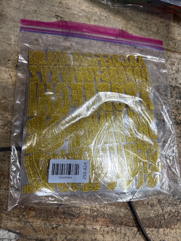 View 2 of 15Sheets Letter Stickers,780Pcs Glitter Capital Letters,Gold,1 Inch 2 Inch