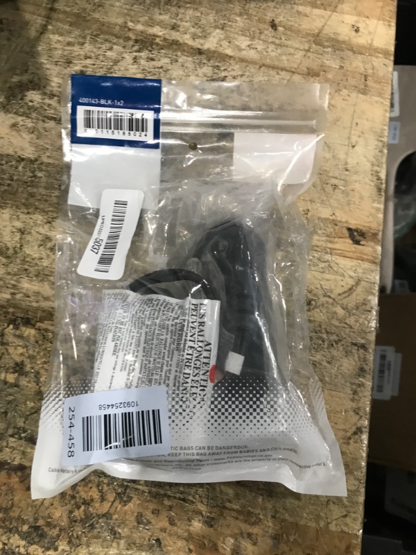 View 2 of [ETL Listed] Cable Matters 2-Pack 2 Prong Flat Plug Extension Cord, 1ft