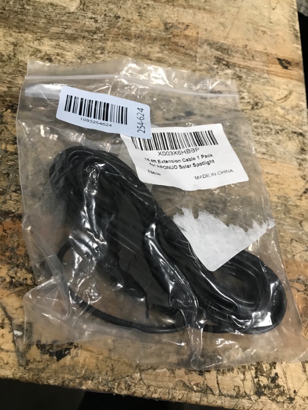 View 2 of 16.4FT (5M) Extension Cable 1 Pack DC Extension Wire Extension Cord Waterproof IP65 16.4ft per Cables only for APONUO Solar Spotlight