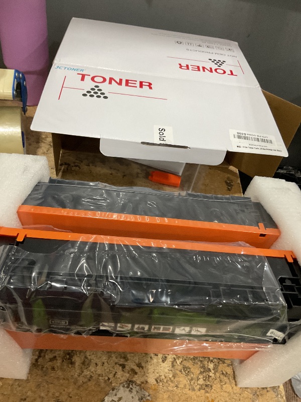 View 3 of *1 IS OPENED*218A Toner Cartridge Set (with chip 4-Pack) Replacement for HP 218A W2180A W2181A W2182A W2183A 218X W2180X Compatible with HP Color LaserJet Pro MFP 3301cdw 3301fdw 3301sdw 3201dw Printer Ink Black