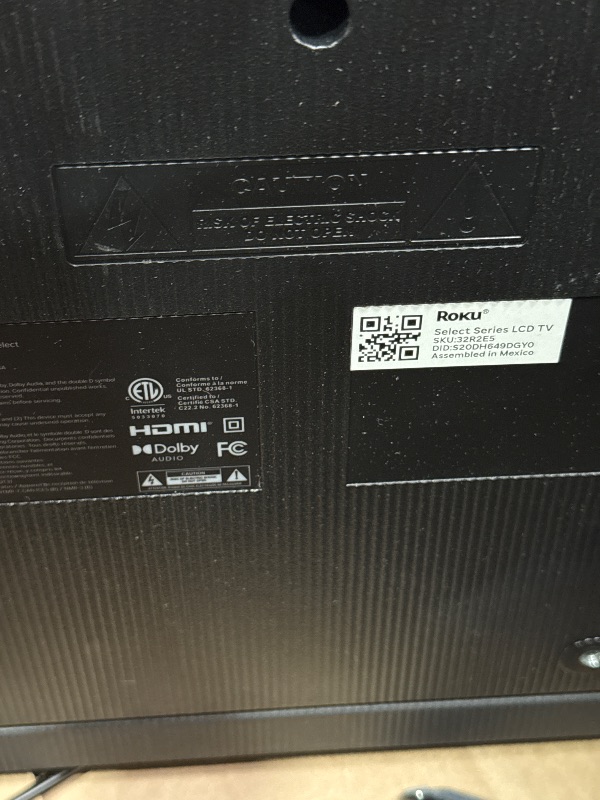 View 3 of ***Parts Only*** Roku 32" HD Smart TV