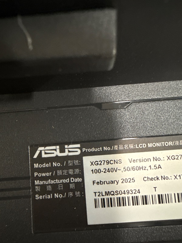 View 4 of ***Parts Only*** ASUS ROG Strix XG279CNS 27" FHD 380Hz Gaming Monitor