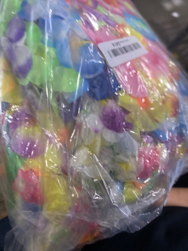 View 2 of 100 PCS Hawaiian Leis Bulk Colorful Tropical Flower Necklace for Luau Party Decorations, Summer Beach Party Favors, Hawaii Theme Birthday Decor, Pool Party Supplies, Hawaiian Garland, Silk Flower Lei
