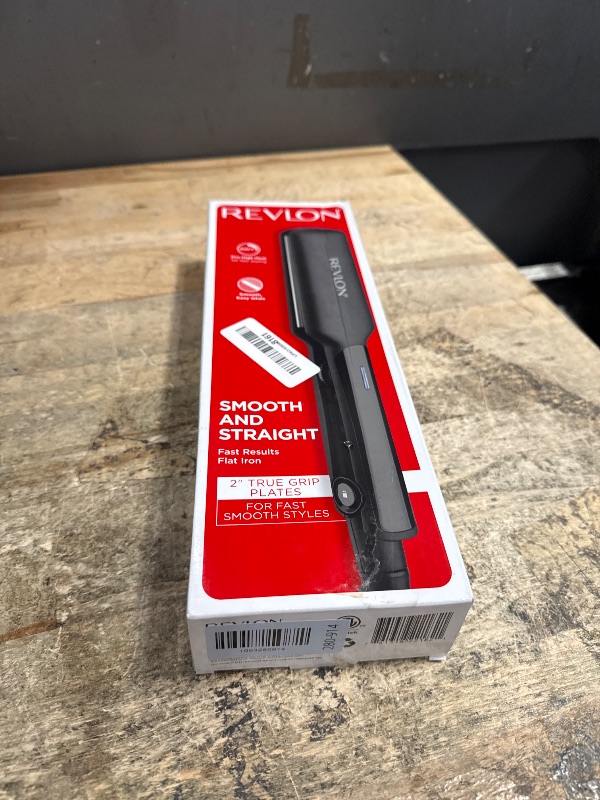 View 2 of *** FOR PARTS***    REVLON Ceramic Coated 2" Flat Iron Hair Straightener, Black